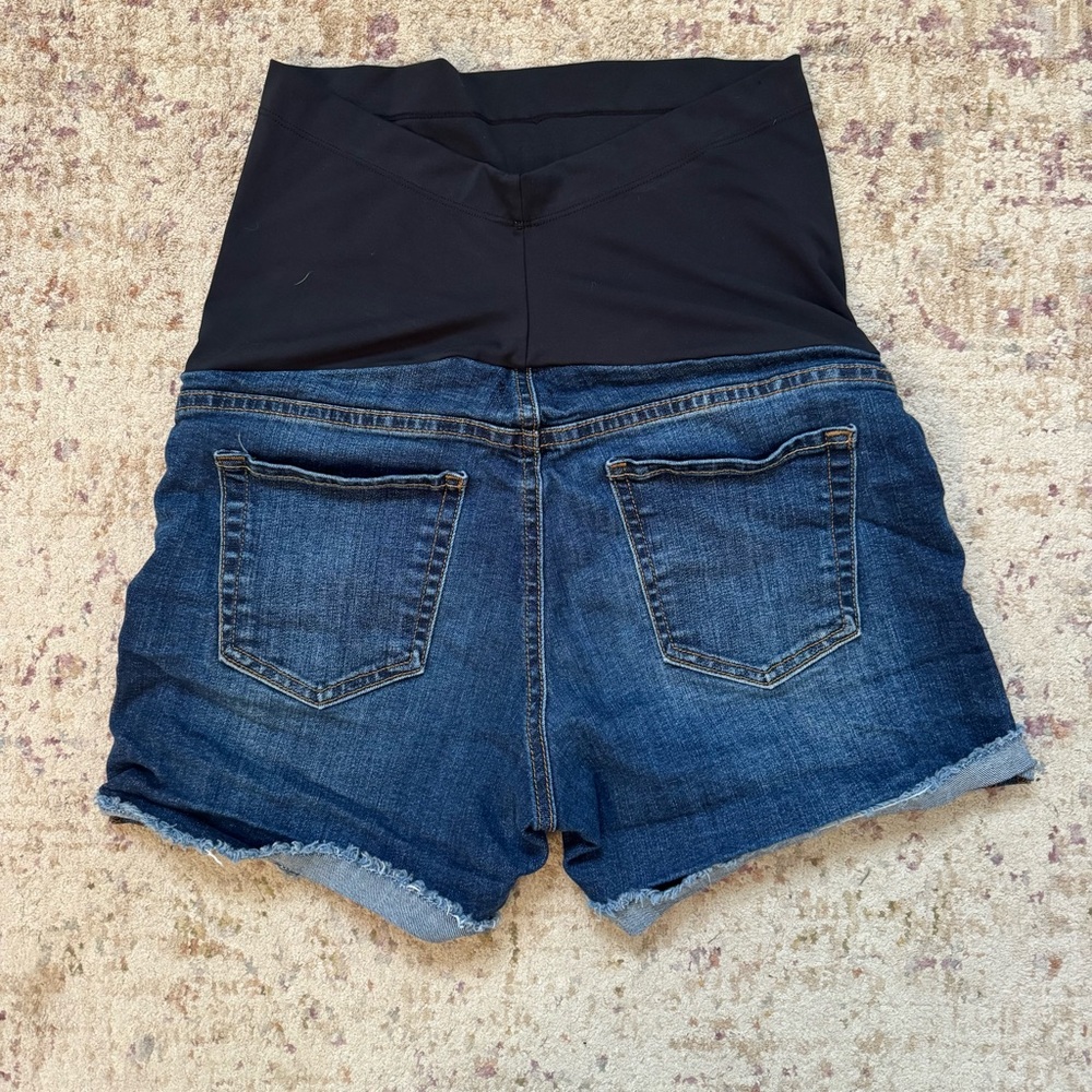Just Black Denim Maternity Shorts - Picture 2 of 7